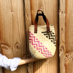 Sac Tenate Noir/Fuchsia